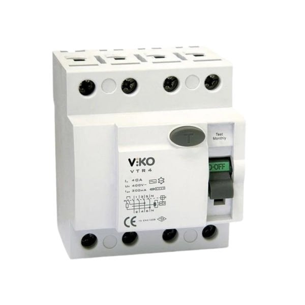 Viko Kaçak Akım Koruma Rölesi 300mA Ac Tipi 4P 63A VTR4-63300