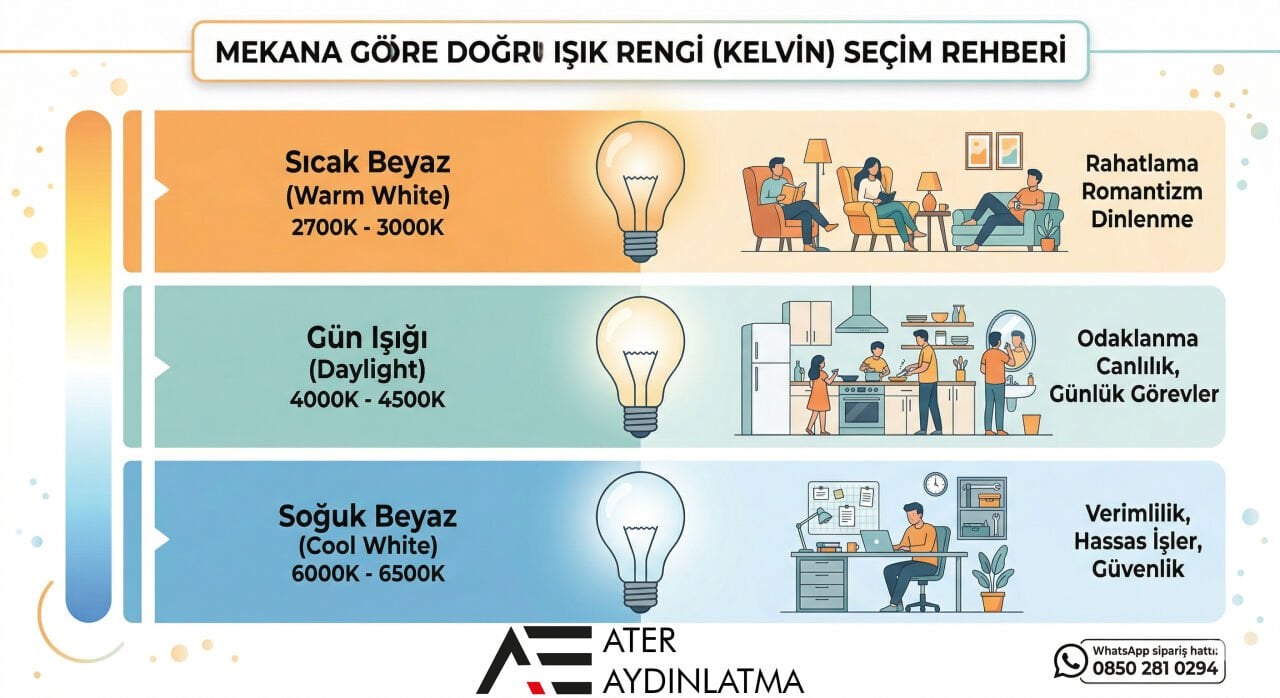 Aydınlatmada Işık Rengi (Kelvin) Seçimi