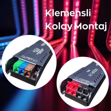 ACK AY02-00600 12V 5A 60W IP20 Klemensli Şerit LED Trafosu