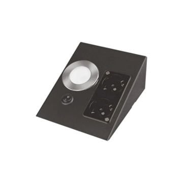 Cata Tezgah Aydınlatma Armatür Çift Prizli Siyah Kasa CT-5110