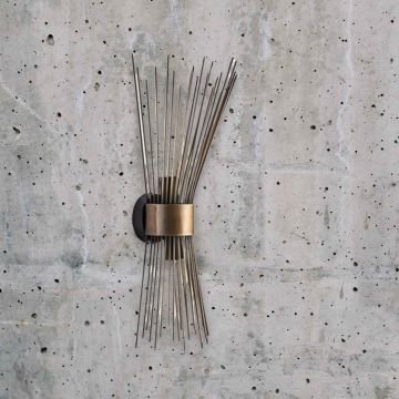 Cata Dekoratif Aplik Pirinç Eskitme 50Cm Armatür CT-8351 E-14 Duy