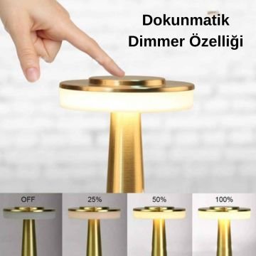 Cata Oslo Şarjlı Dokunmatik Masa Lambası 3 Renk CT-8435
