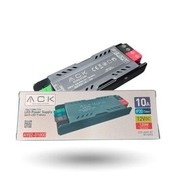 ACK AY02-01000 12V 10A 120W IP20 Klemensli Şerit LED Trafosu