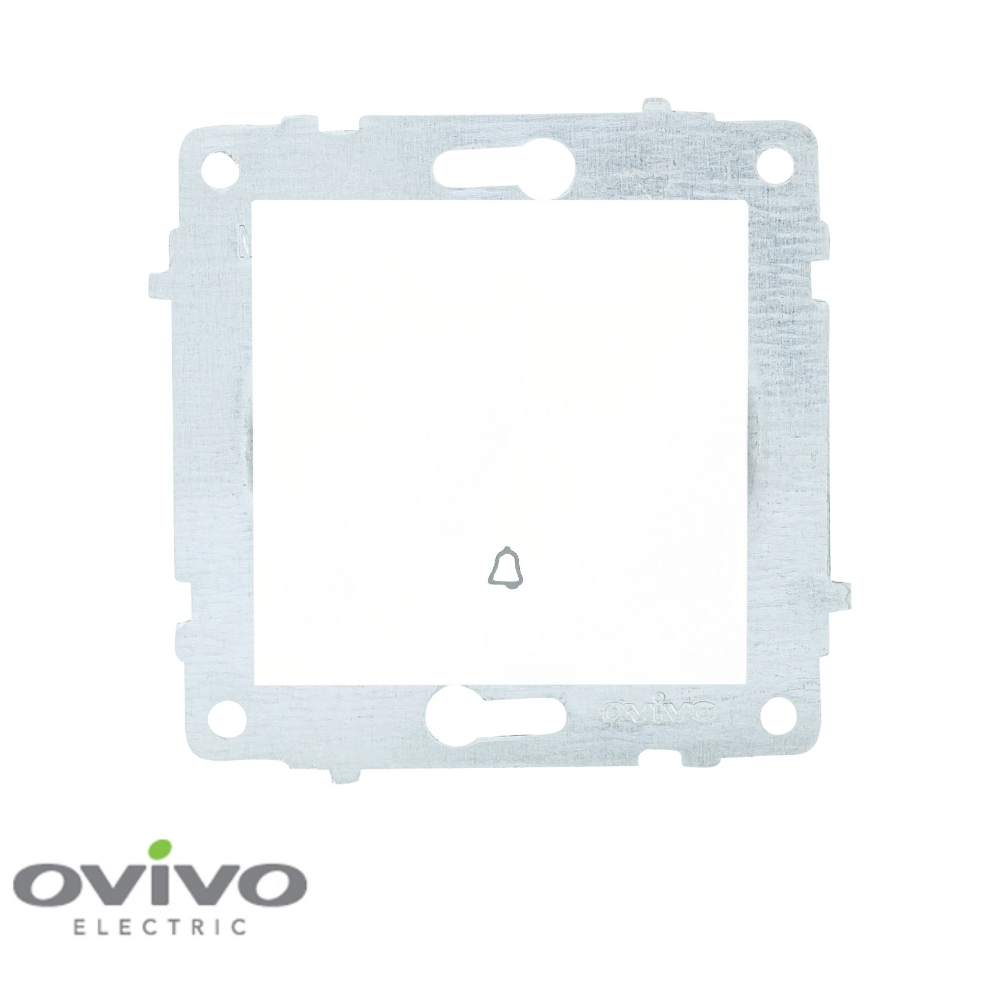 Ovivo Natural Beyaz Zil Anahtarı Modül + Kapak 600-000201-207
