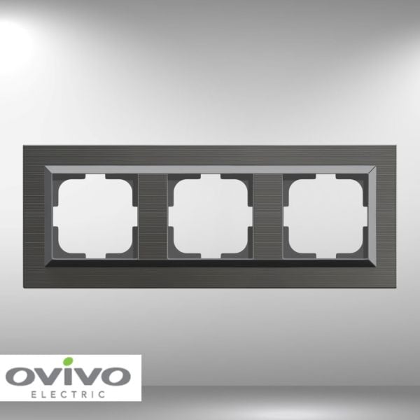 Ovivo Quantum Manyetik Gri Üçlü Çerçeve 405-310000-227