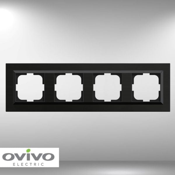 Ovivo Qauntum Siyah Dörtlü Çerçeve 405-360000-228