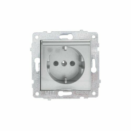 Silver Kapaklı Topraklı Priz Modül+Kapak