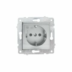 Silver Kapaklı Topraklı Priz Modül+Kapak
