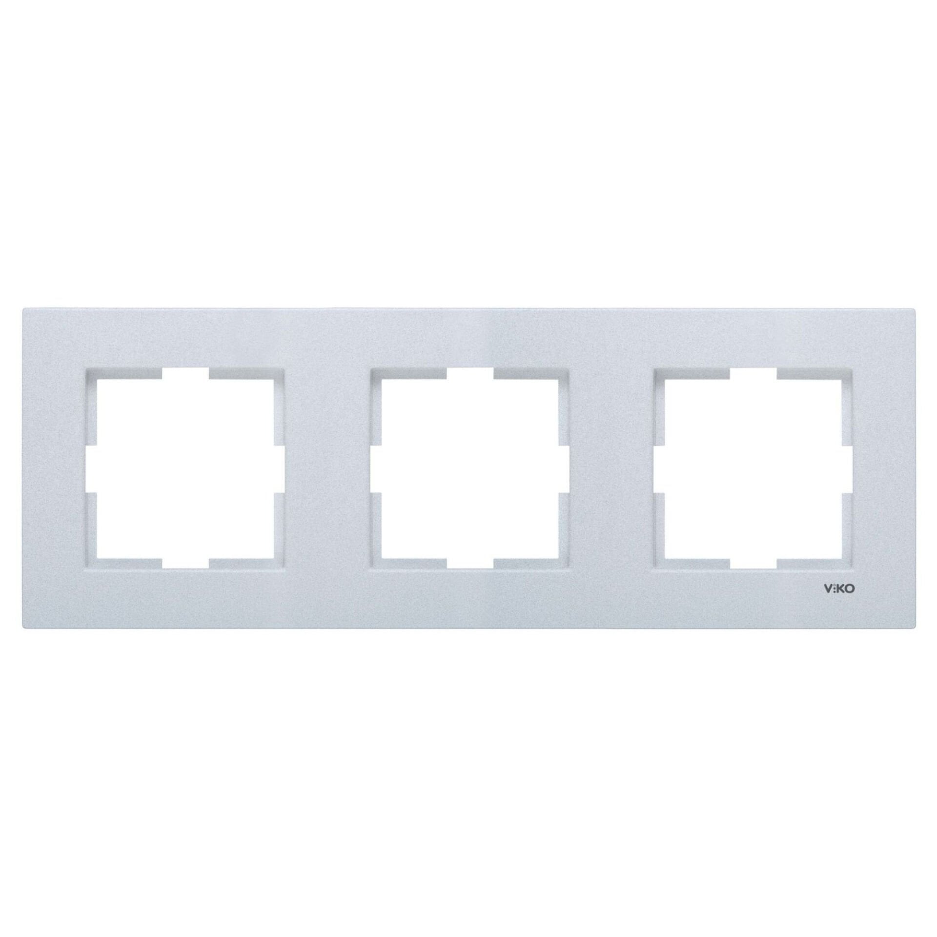 Viko Artline Novella Gümüş Üçlü Çerçeve 92190603