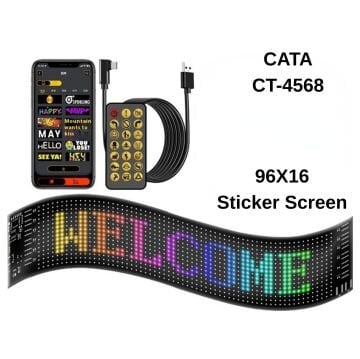 CATA CT-4568 Programlanabilir RGB LED Sticker Ekran - 96x16 cm