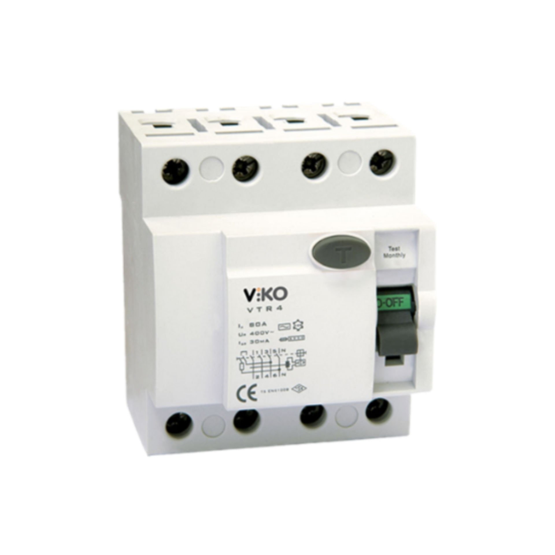 Viko Kaçak Akım Koruma Rölesi Ac Tipi 4P 80A 30mA VTR4-8030
