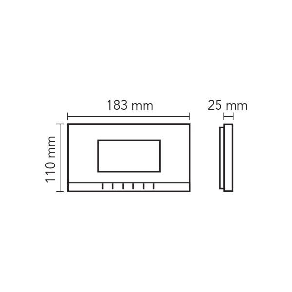 Audio 4.3'' Görüntülü Diafon BUS Plus Mekanik Butonlu Beyaz 001180