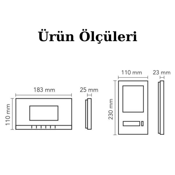 Audio Bus Plus Görüntülü Set 4,3'' Villa Set Siyah 001463