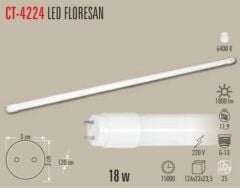 Cata 18W Ledli Floresan (Beyaz)