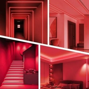 Cata CT-4482 10 Çip Kırmızı Şerit Led 12V IP20 İç Mekan 5 Metre