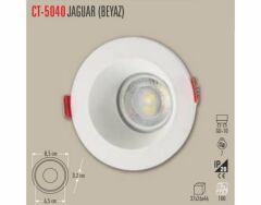 Cata CT-5040 Jaguar Beyaz Yuvarlak Spot Boş Kasa