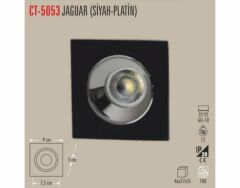CATA Sıva Altı Siyah-Platin Kare Spot Kasası CT-5053