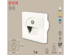 CATA 1W Sensörlü Fotoselli Koridor Merdiven Işıklandırma Kasalı CT-5170
