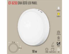 CATA 18W Sıva Üstü Led Panel Armatür Beyaz Işık CT-5233B
