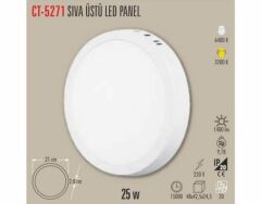 Cata 25W Sıva Üstü Yuvarlak Led Panel 6500K CT-5271B