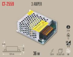 Cata CT-2559 3 Amper 36W Şerit Led Trafosu