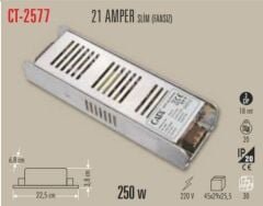 Cata 21A 250W Slim Fansız Şerit Led Trafosu CT-2577