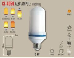 Cata 5W E27 Amber Üç Fonksiyonlu Led Alev Ampul CT-4059
