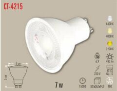Cata 7W Led Ampul (GU-10)(4000K)