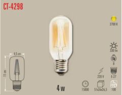 Cata CT-4298 4W E27 Rustik Led Ampul Amber