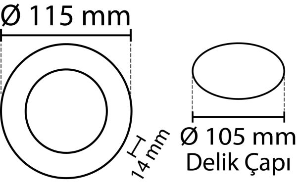 Noas 6W Sıva Altı Yuvarlak Slim Led Panel 3200K YL10-0601
