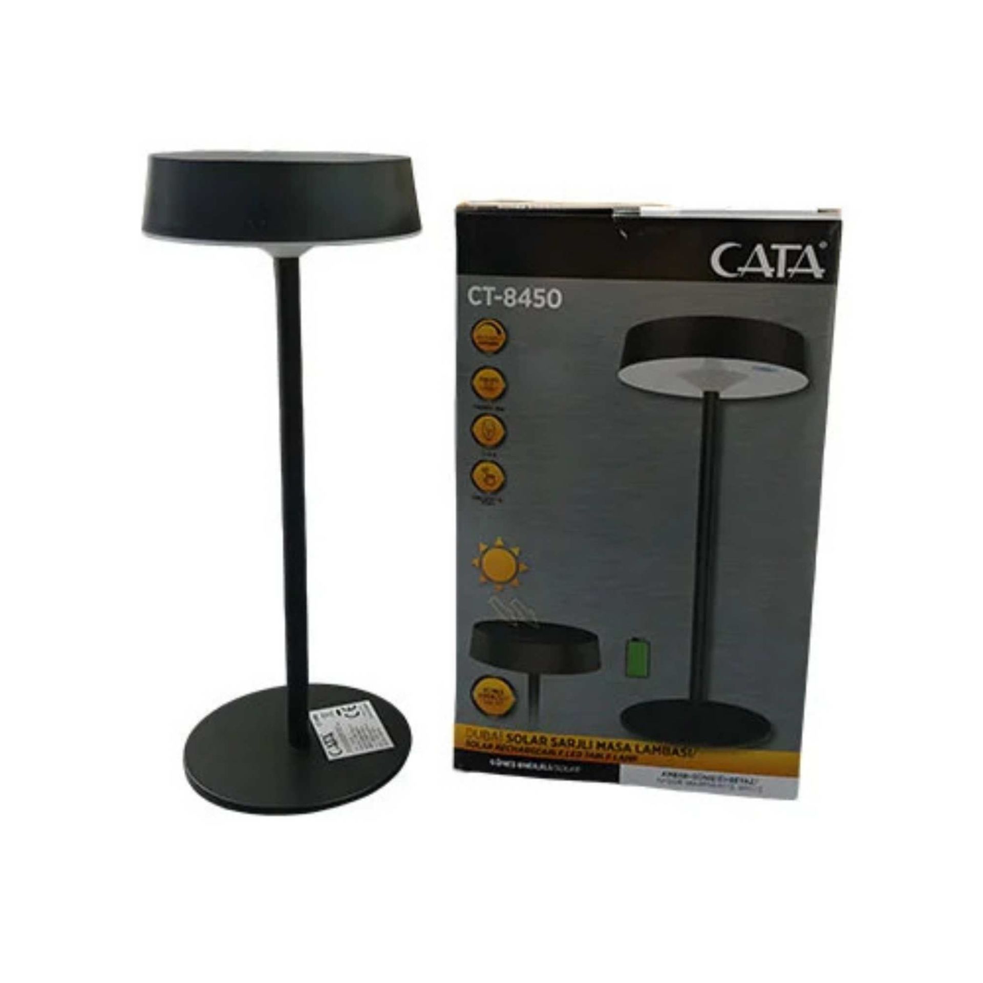 Cata CT-8450 Dubai Şarjlı Solar 3 Kademe Işıklı Masa Lambası