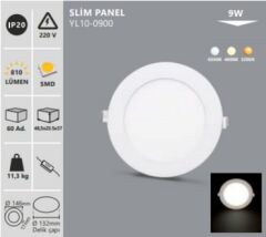 Noas 9W Sıva Altı Yuvarlak Slim Led Panel 6500K YL10-0900