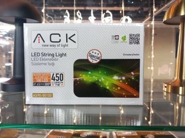 ACK Eklenebilir Led Süsleme Işığı 3000K Günışığı 10 Metre 100 Led