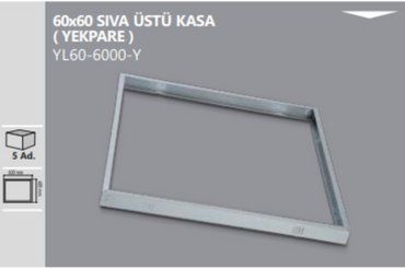 Noas Led Panel Kasası 60X60 Sıva Üstü Kasa (Yekpare)