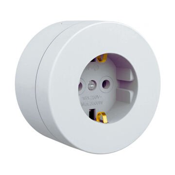 Ovivo Xone Sıvaüstü Topraklı Priz Beyaz 406-010000-217