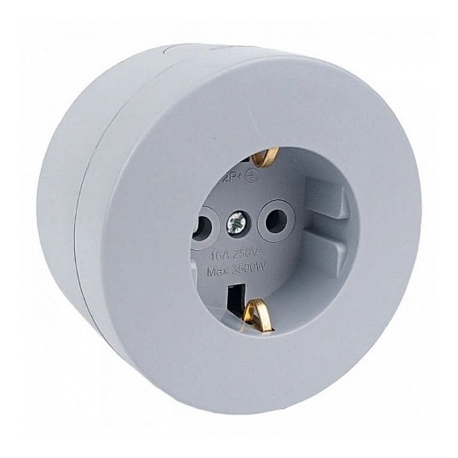 Ovivo Xone Sıvaüstü Topraklı Priz Gri 406-240000-217