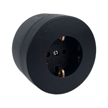 Ovivo Xone Sıvaüstü Topraklı Priz Antrasit 406-250000-217