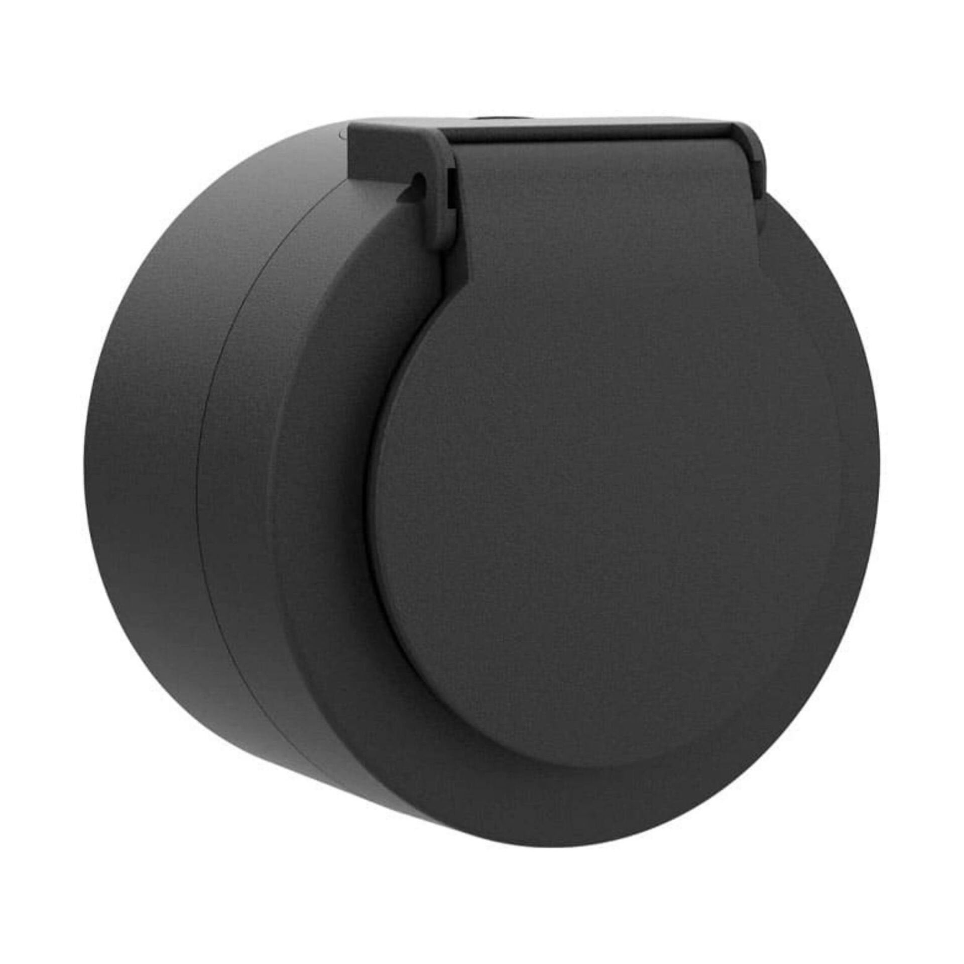 Ovivo Xone Sıvaüstü Kapaklı Topraklı Priz Antrasit