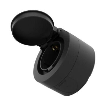 Ovivo Xone Sıvaüstü Kapaklı Topraklı Priz Antrasit