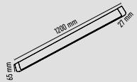 Noas 120cm Led Bant Armatür 54W Beyaz Işık YL98-5400