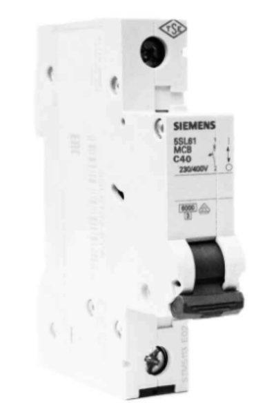 Siemens 40A; 1 FAZLI; 5SL Klasik Anahtarlı Otomatik Sigorta