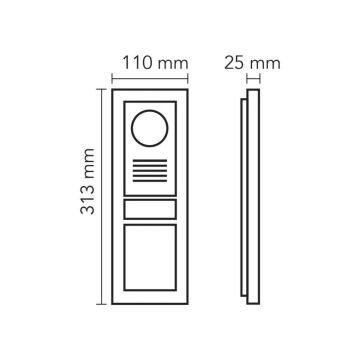 Audio 2 x 16 LCD Ekranlı Zil Paneli Bus Plus Mekanik Butonlu Kart Okuyuculu