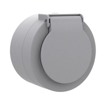 Ovivo Sıva Üstü xOne Gri Kapaklı Topraklı Priz 406-240000-249