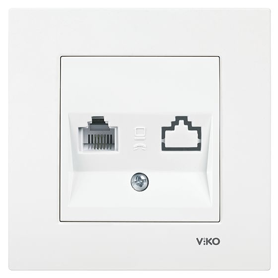 Viko Karre-Meridian Beyaz İkili Data Prizi-Jacksız 90967062