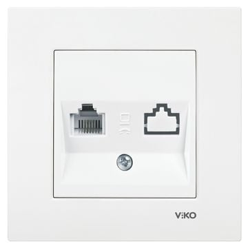Viko Karre-Meridian Beyaz İkili Data Prizi-Jacksız 90967062