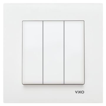 Viko Karre Beyaz Üçlü Anahtar Mekanizma Kapak 90967068