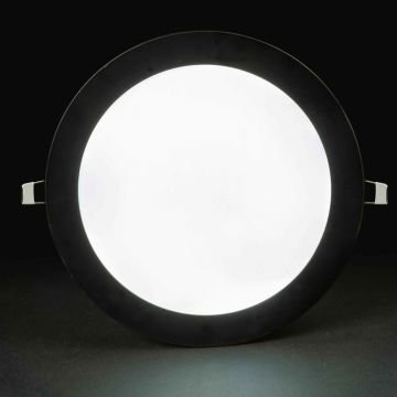 Noas 18W Siyah Kasa Sıva Altı Yuvarlak Slim Led Panel 6500K YL10-1800-S