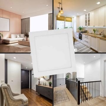 Borsan 24W Kare Slim Siva Altı Led Armatür 4000K