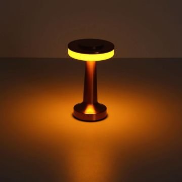 Noas Girit Gold Renk Şarj Edilebilir 3 Renk Dokunmatik Masa Lambası YL86-1234