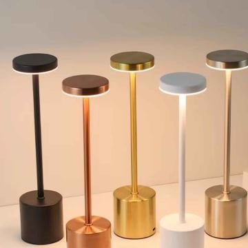 Noas Midilli Gold Şarj Edilebilir 3 Renk Dokunmatik Masa Lambası YL86-1237